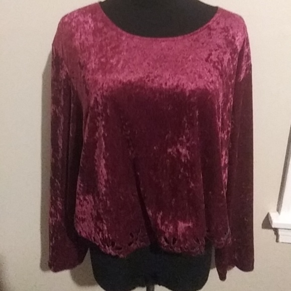 💜5/$25💜16W Velvet top. - Picture 1 of 3